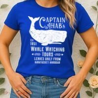 Moby Dick Captain Ahab Whale Watching Funny Sperm Whales Gift Women's T-Shirt thumb 2
