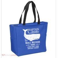 Moby Dick Captain Ahab Whale Watching Funny Sperm Whales Gift Tote Bag thumb 2
