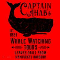 Moby Dick Captain Ahab Whale Watching Funny Sperm Whales Gift Santa Hat thumb 1