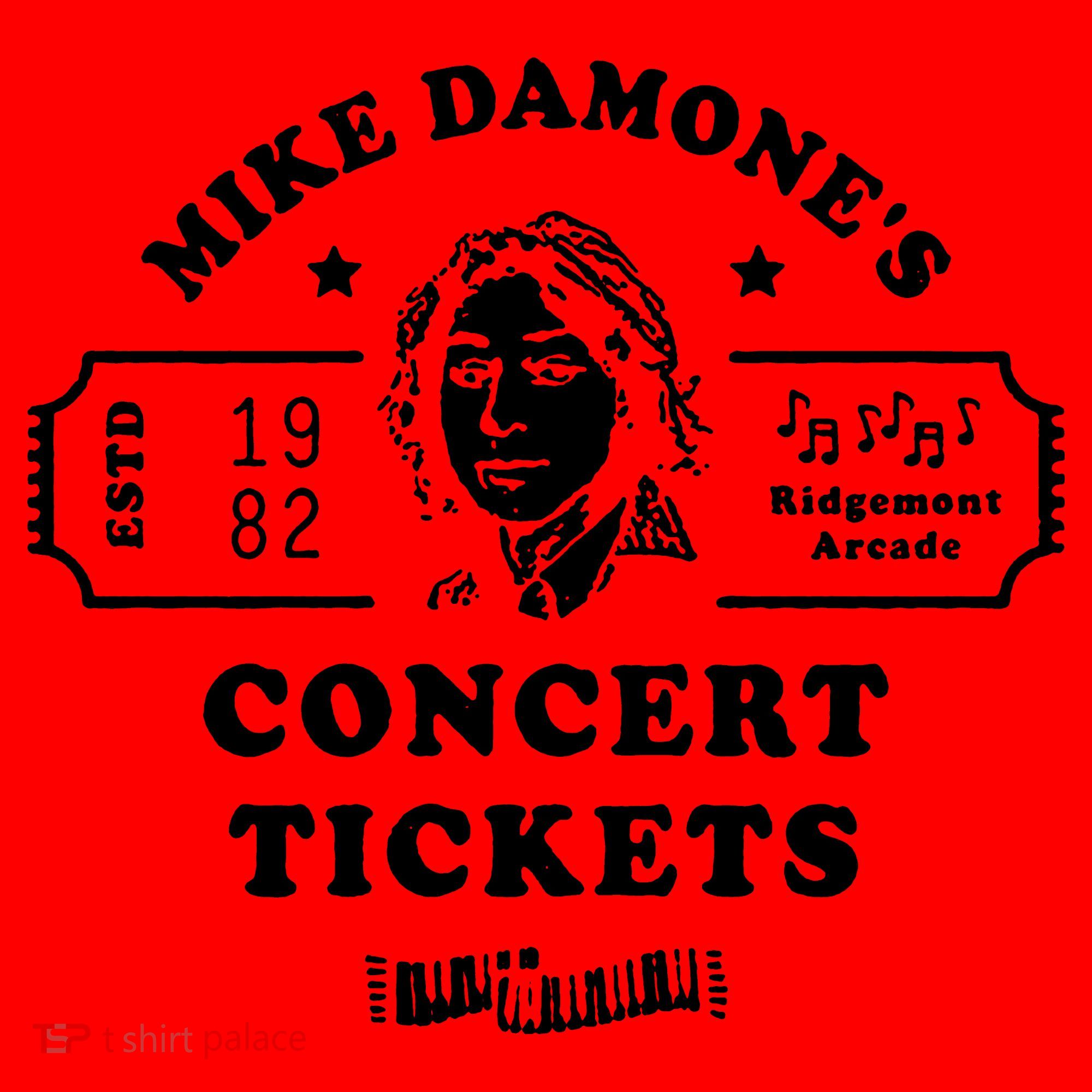 Mike Damone Concer Tickets 1982 Estd Santa Hat
