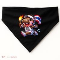 Moo Deng Cute Baby Hippo Thailand Running Marathon USA-Made Doggie Bandana thumb 0