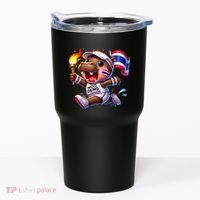 Moo Deng Cute Baby Hippo Thailand Running Marathon Tumbler thumb 0