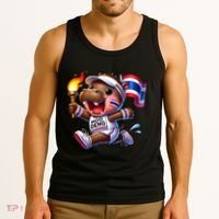 Moo Deng Cute Baby Hippo Thailand Running Marathon Tank Top thumb 3