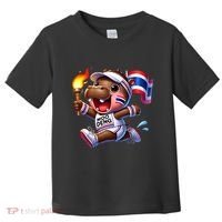 Moo Deng Cute Baby Hippo Thailand Running Marathon Toddler T-Shirt thumb 0