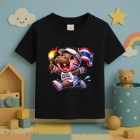 Moo Deng Cute Baby Hippo Thailand Running Marathon Toddler T-Shirt thumb 3
