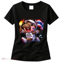 Moo Deng Cute Baby Hippo Thailand Running Marathon Women's T-Shirt thumb 0