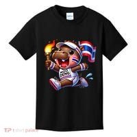 Moo Deng Cute Baby Hippo Thailand Running Marathon Kids T-Shirt thumb 0