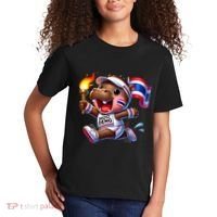 Moo Deng Cute Baby Hippo Thailand Running Marathon Kids T-Shirt thumb 2