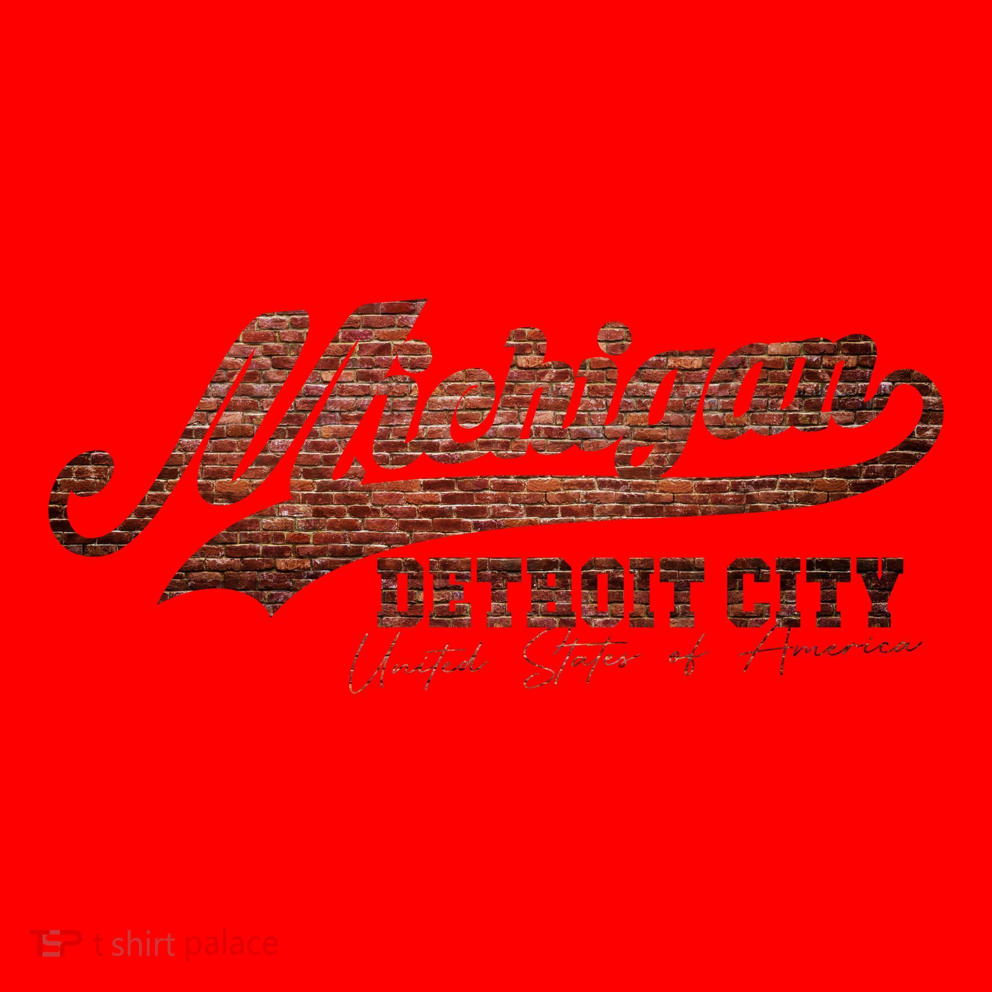 Michigan Detroit City Bricks Santa Hat