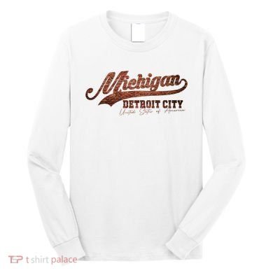 Michigan Detroit City Bricks Long Sleeve Shirt