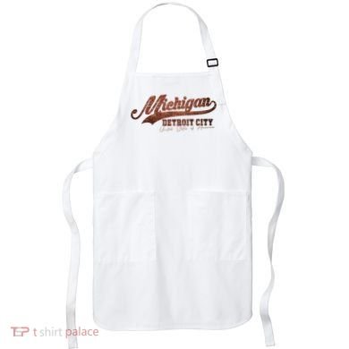 Michigan Detroit City Bricks Apron