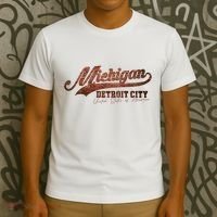 Michigan Detroit City Bricks T-Shirt thumb 3