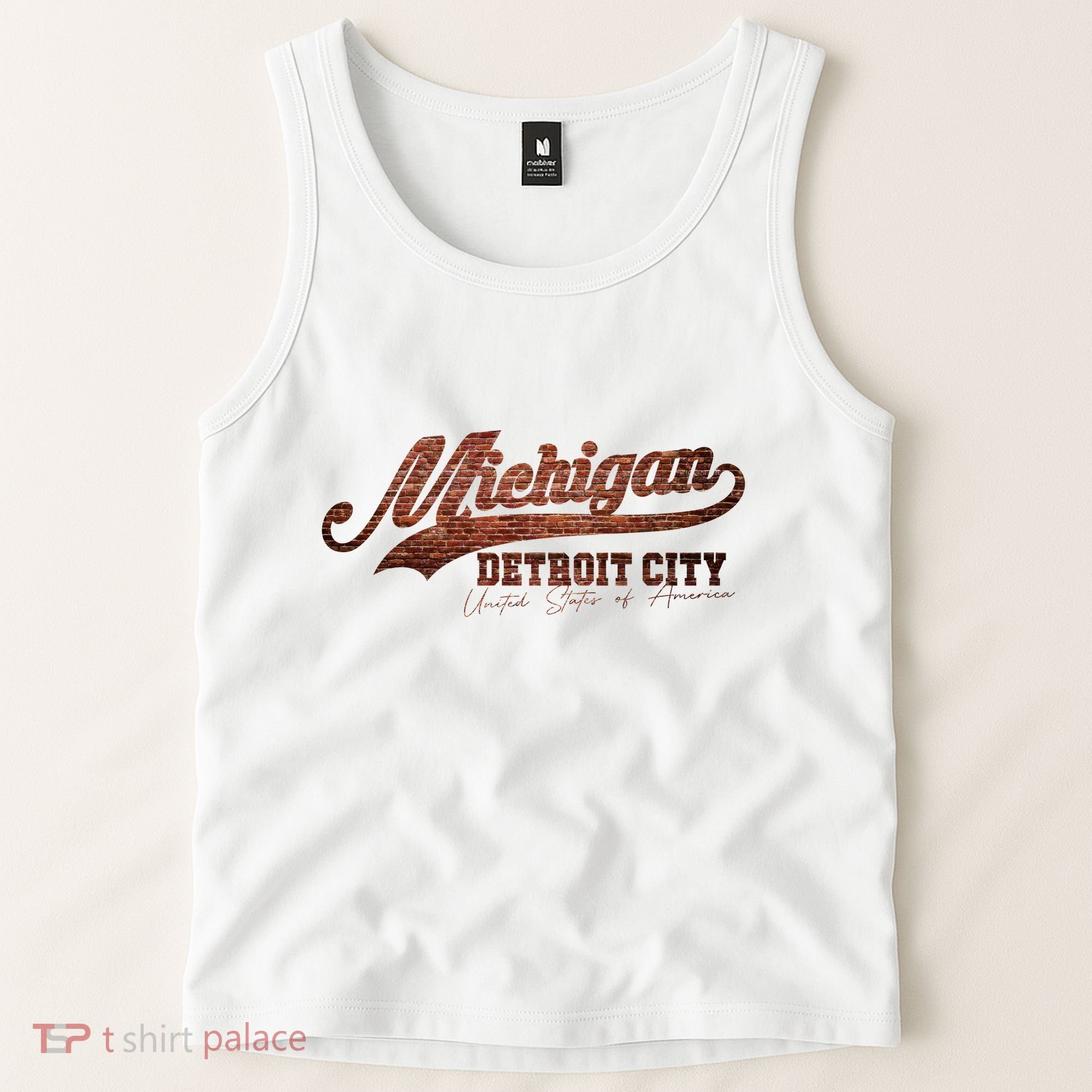 Michigan Detroit City Bricks Tank Top