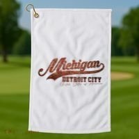 Michigan Detroit City Bricks Golf Towel thumb 1
