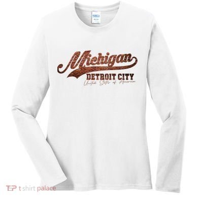 Michigan Detroit City Bricks Women's Long Sleeve Shirt