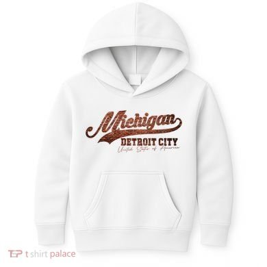 Michigan Detroit City Bricks Kids Hoodie
