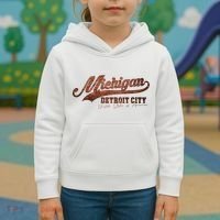 Michigan Detroit City Bricks Kids Hoodie thumb 3