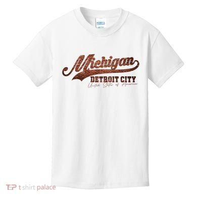 Michigan Detroit City Bricks Kids T-Shirt