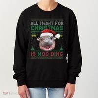 Moo Deng Christmas All I Want For Christmas Is Moo Deng Women's Sweatshirt thumb 0