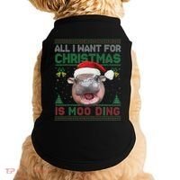 Moo Deng Christmas All I Want For Christmas Is Moo Deng Doggie Tank thumb 0