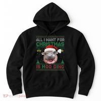 Moo Deng Christmas All I Want For Christmas Is Moo Deng Hoodie thumb 0