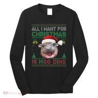 Moo Deng Christmas All I Want For Christmas Is Moo Deng Long Sleeve Shirt thumb 0