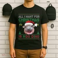 Moo Deng Christmas All I Want For Christmas Is Moo Deng T-Shirt thumb 6