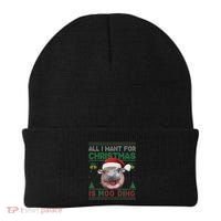 Moo Deng Christmas All I Want For Christmas Is Moo Deng Beanie thumb 0