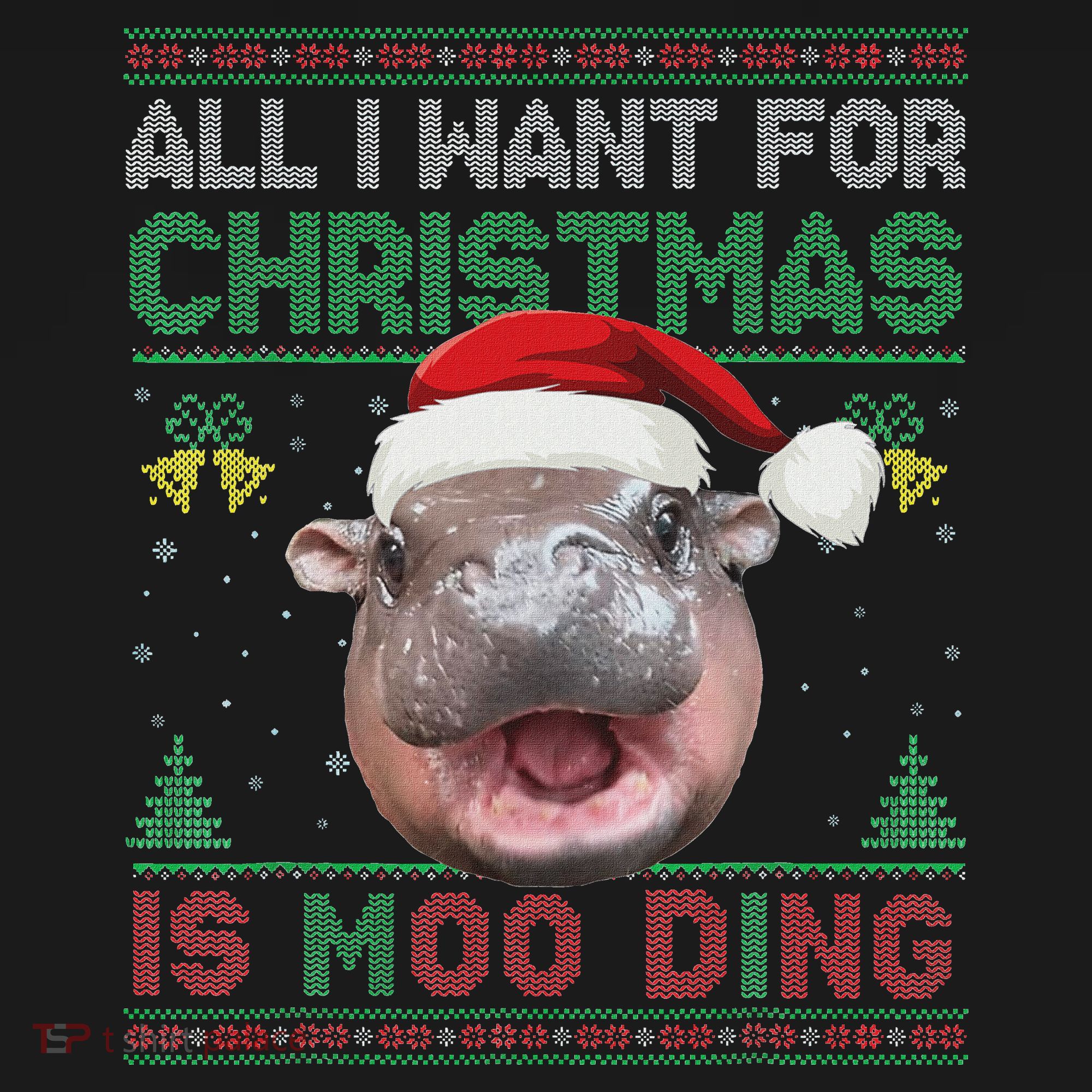Moo Deng Christmas All I Want For Christmas Is Moo Deng Women's Hoodie