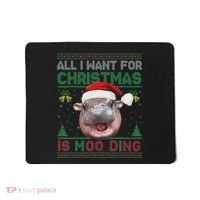 Moo Deng Christmas All I Want For Christmas Is Moo Deng Mousepad thumb 0