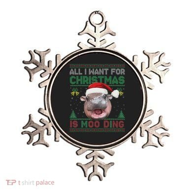 Moo Deng Christmas All I Want For Christmas Is Moo Deng Ornament