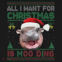 Moo Deng Christmas All I Want For Christmas Is Moo Deng Toddler Hoodie thumb 2