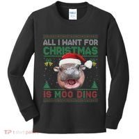 Moo Deng Christmas All I Want For Christmas Is Moo Deng Kids Long Sleeve Shirt thumb 0