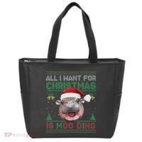 Moo Deng Christmas All I Want For Christmas Is Moo Deng Tote Bag thumb 0