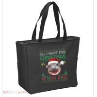 Moo Deng Christmas All I Want For Christmas Is Moo Deng Tote Bag thumb 2