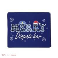 Merry Dispatcher Christmas Police Buffalo Plaid Leopard Santa Hat Graphic Mousepad thumb 0