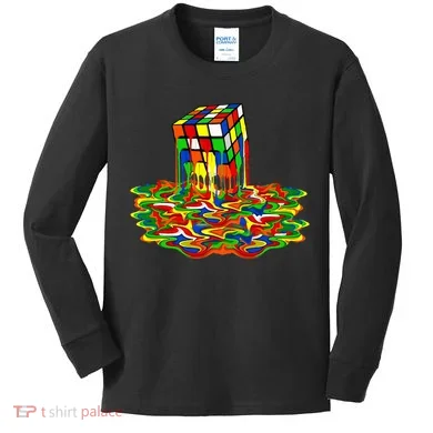 Melting Down Cube Kids Long Sleeve Shirt