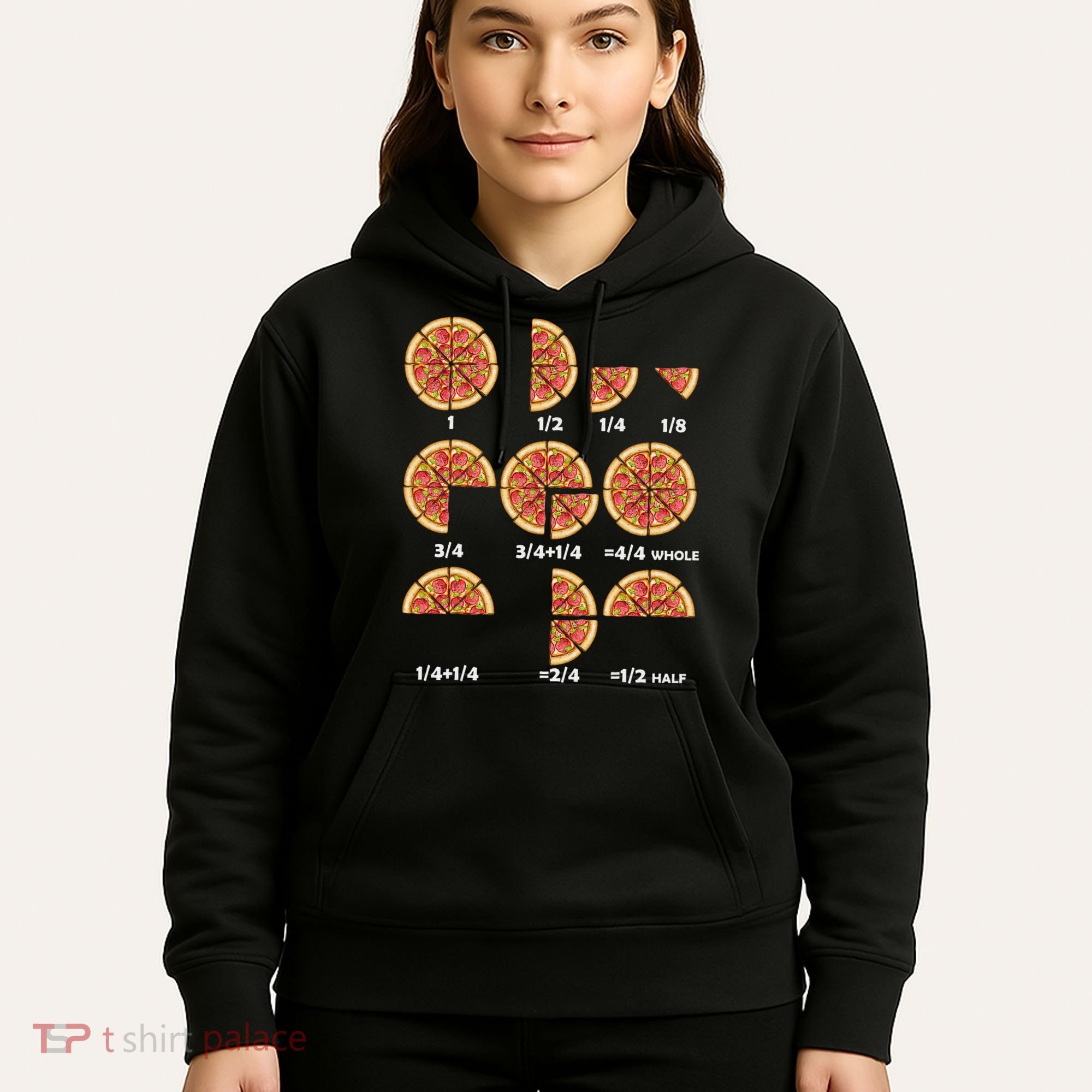 Maths Day Costume Idea Teachers Pizza Slice Fraction Hoodie