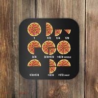 Maths Day Costume Idea Teachers Pizza Slice Fraction Coaster thumb 0