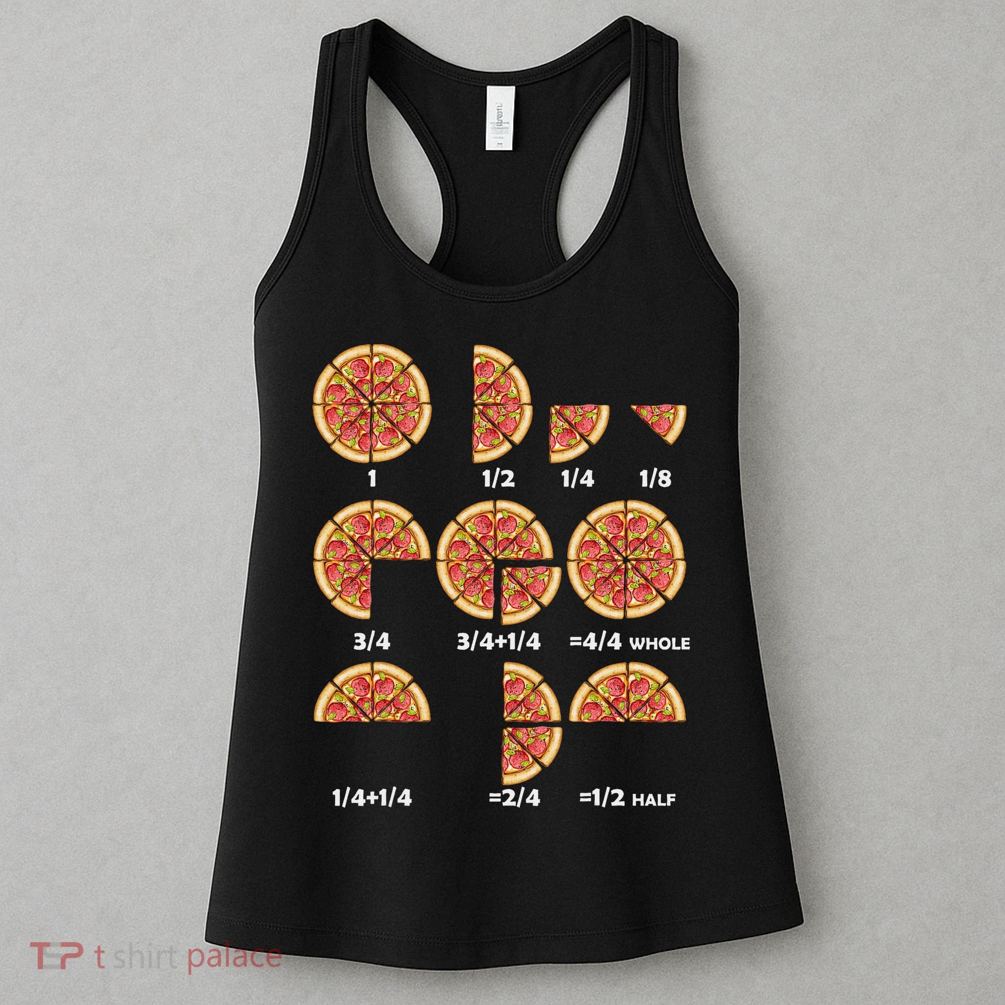 Maths Day Costume Idea Teachers Pizza Slice Fraction Women's Tank Top