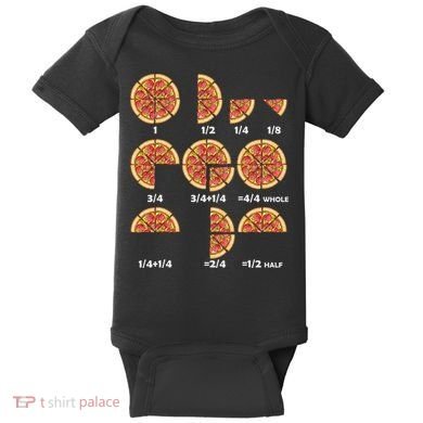 Maths Day Costume Idea Teachers Pizza Slice Fraction Baby Bodysuit