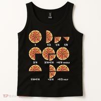 Maths Day Costume Idea Teachers Pizza Slice Fraction Tank Top thumb 2