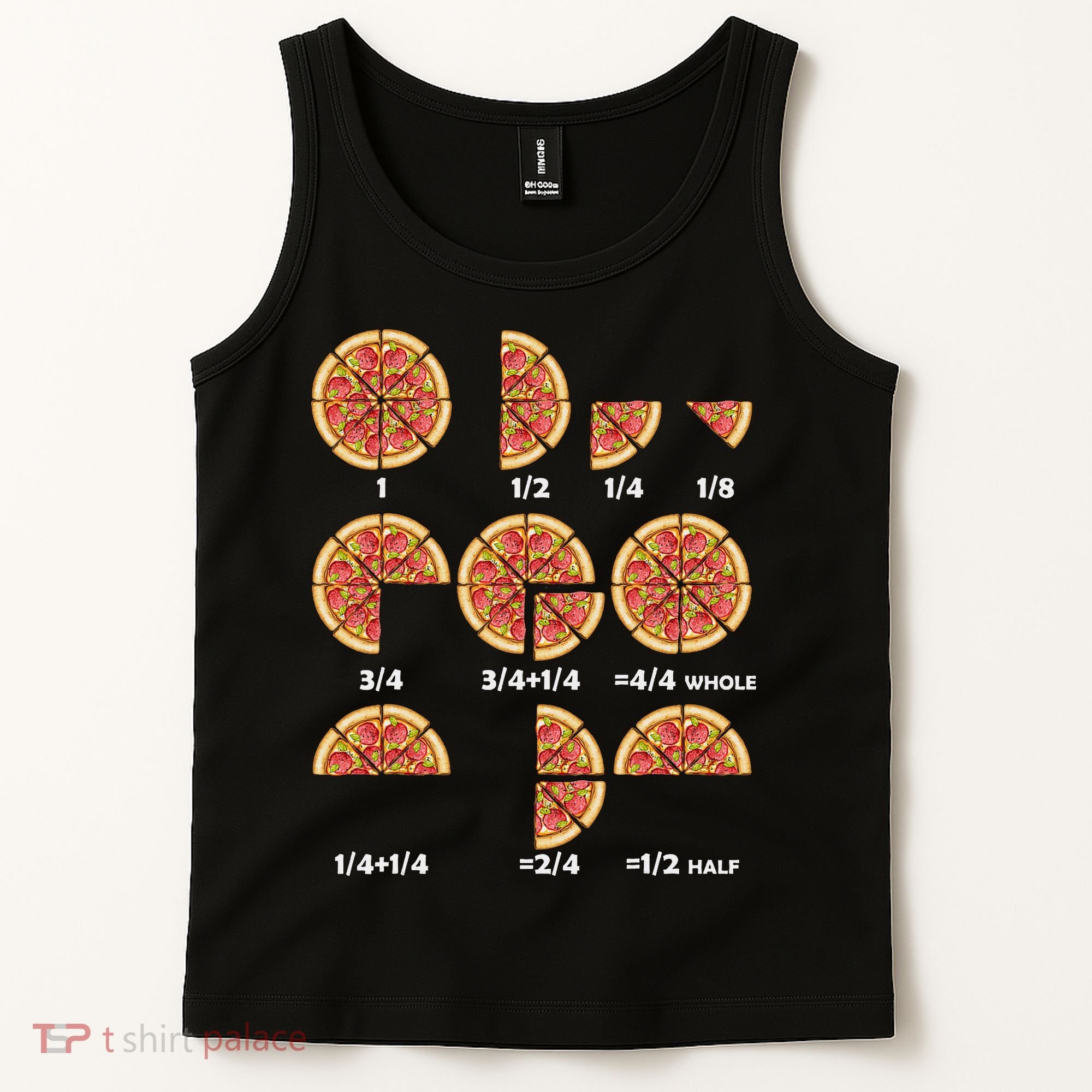 Maths Day Costume Idea Teachers Pizza Slice Fraction Tank Top