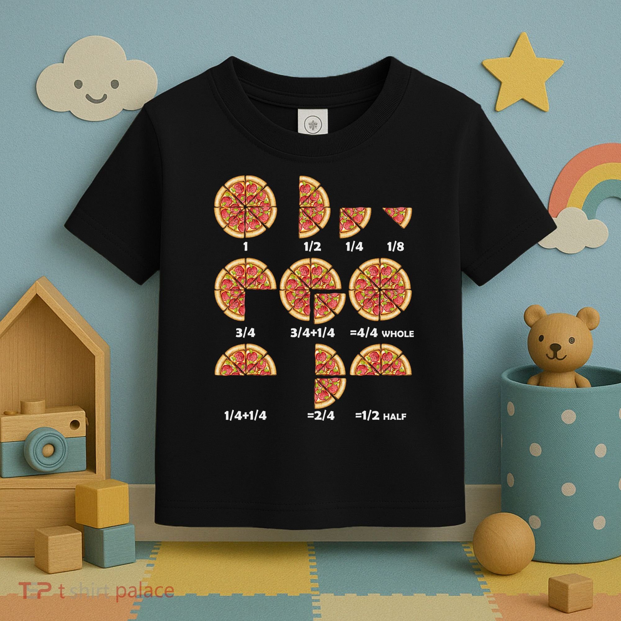 Maths Day Costume Idea Teachers Pizza Slice Fraction Toddler T-Shirt