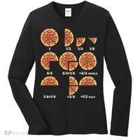 Maths Day Costume Idea Teachers Pizza Slice Fraction Women's Long Sleeve Shirt thumb 0