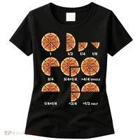 Maths Day Costume Idea Teachers Pizza Slice Fraction Women's T-Shirt thumb 0