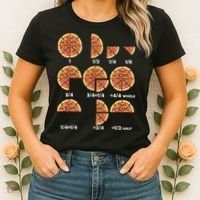 Maths Day Costume Idea Teachers Pizza Slice Fraction Women's T-Shirt thumb 2