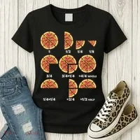 Maths Day Costume Idea Teachers Pizza Slice Fraction Women's T-Shirt thumb 3