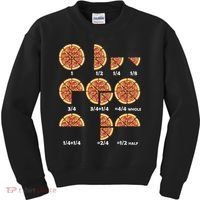 Maths Day Costume Idea Teachers Pizza Slice Fraction Kids Sweatshirt thumb 0