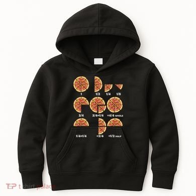 Maths Day Costume Idea Teachers Pizza Slice Fraction Kids Hoodie